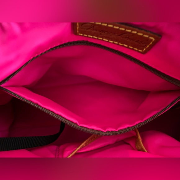 Dooney & Bourke vintage handbag leather hot pink EC~ - Picture 14 of 16